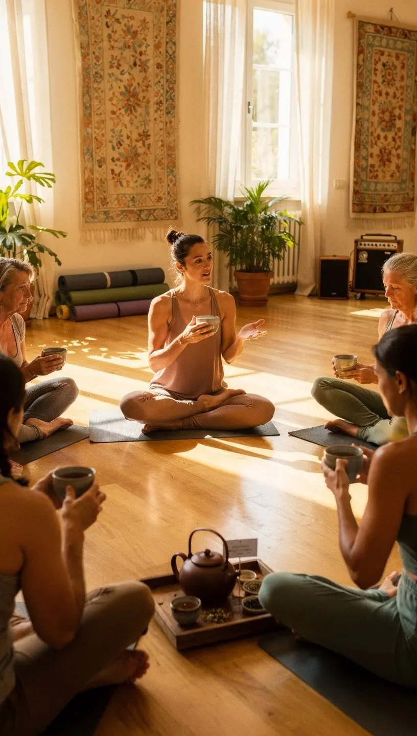 Ingredienti naturali per preparare tè benefico, come camomilla e menta.